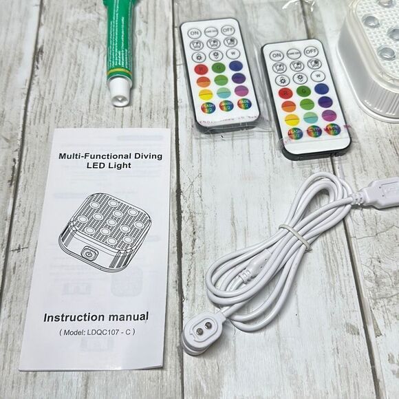 Submersible LED Pool Lights with Remote 16 RGB Rechargeable Battery - Picture 5 of 6